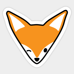 Winking fox Sticker